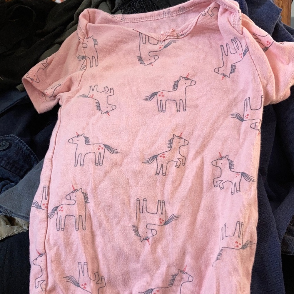 FINAL MARKDOWN Precious firsts infant unicorn one piece 12 months
